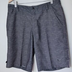 Puma Men's Heathered Gray Athletic Shorts